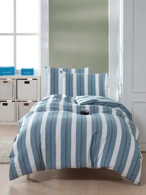 Immagine prodotto di L'Essentiel Linge de Maison, Helsinki - Petrolio, Blu petrolio, Set copripiumino singolo (DE), 70 % COTONE / 30 % POLIESTERE, 135 x 200 cm