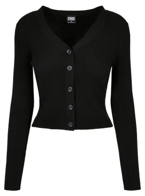 Produktbild von Urban Classics - Strickjacke gerippt für Damen TN717 (5XL) (Schwarz)