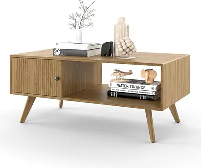 Imagen del producto de Mesa de centro de estilo mid-century, 100x50x45 cm