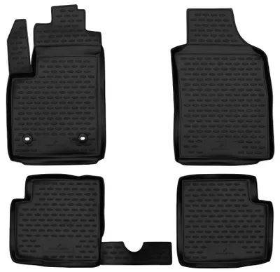 Produktbild von WALSER XTR Gummi Fussmatten Auto für Fiat 500 (312) 2007-2016, Fiat 500C Cabriolet 2009-2016, 100% passgenaue Auto Fußmatten, robuste Universal Fußmatte Auto, Gummimatten Auto
