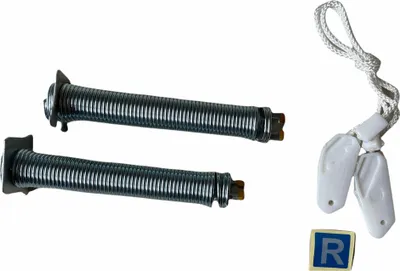 Produktbild von Reparatursatz Türscharnierfeder + Seilzug Gelb Spülmaschine, Geschirrspüler kompatibel zu Bosch Siemens 754865 / 00754865