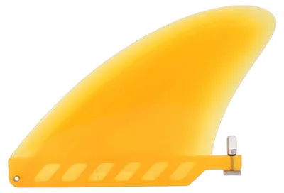 Obrázek produktu pro 4,6palcová ploutev pro surf, flexibilní, ohebná, vyrobená z TPU, pro paddleboard, s mechanismem šroubového zajištění, žlutá barva