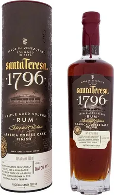 Produktbild von Santa Teresa Triple Aged Solera 1796 Rum Arabica Coffee + Box 700ml 46% Vol.