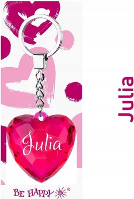 Zdjęcie produktu dla Brelok w kształcie serca Julia – Be-Happy Gifts