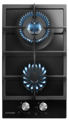 Zdjęcie produktu dla Concept PDV7230BC, Czarny, Wbudowany, 30 cm, Gaz, Szkło hartowane, 2 stref(y)