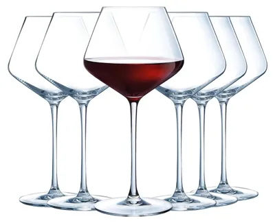 Imagen del producto de Vaso de vino Tannic de Cristal d'Arques, 42 cl, juego de 6 unidades, acabado brillante, embalaje reforzado