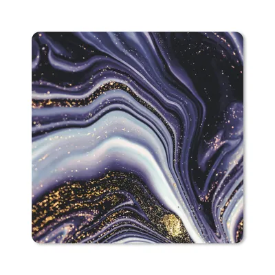 Produktbild von MuchoWow® Mauspad Mousepad Marmor - Lila - Luxus - Marmoroptik - Glitzer 20x20 cm - Mousepads - Maus Mat - Pad - Mausunterlage - Desk Mat - Bureauartikeln