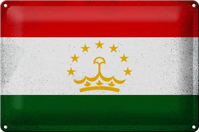 Produktbild von Blechschild Flagge Tadschikistan 30x20cm Tajikistan Vintage