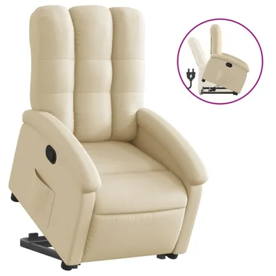 Produktbild von vidaXL Relaxsessel mit Aufstehhilfe Creme Stoff