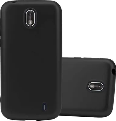 Produktbild von Cadorabo Schutzhülle für Nokia 1 2018 Hülle in Schwarz Handyhülle TPU Silikon Etui Cover Case