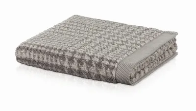Produktbild von Möve Brooklyn Handtuch Glencheck 50 x 100 cm aus 85% Baumwolle/10% Viskose aus Bambus-Zellstoff/5% Leinen nature/cashmere