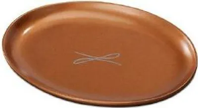 Produktbild von Kerzenteller rotgoldfarben, oval 7 x 9cm, satiniert