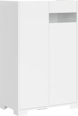 Produktbild von Hohes Sideboard mit 2 Türen, 70 x 35 x 110 cm, glänzend weiß