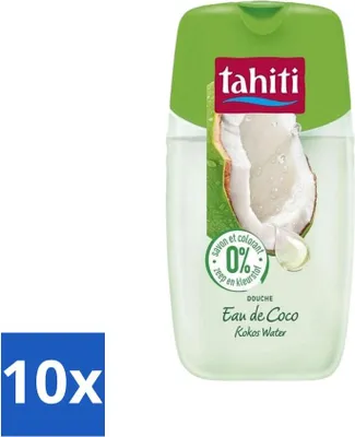 Produktbild von Tahiti Duschgel – Kokoswasser – 0 % Farbstoffe – 250 ml - Vorteilspack - 10 Stücke