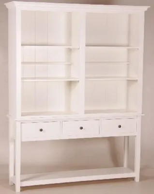 Produktbild von Casa Padrino Shabby Chic Landhaus Stil Schrank Buffetschrank Weiß B 158 x H 202 cm - Schrank Esszimmer