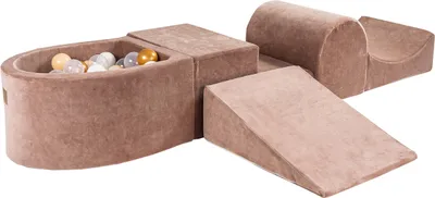 Produktbild von Schaumstoff Bausteine Kinder mit Bällebad - Softbausteine Baby