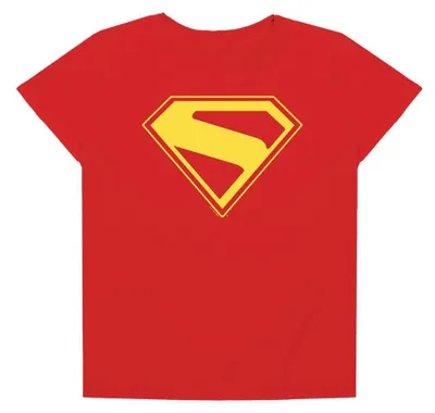 Image de T-shirt Superman - "2025" - Modèle pour femmes, référence TV36216 (taille S), couleur rouge et or