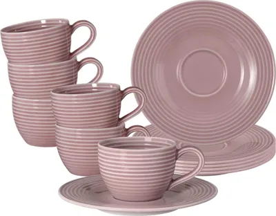 Produktbild von Seltmann Weiden Beat Altrosa Espressotasse + Untertasse 6er Set