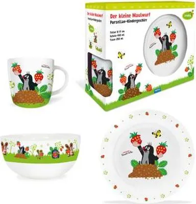 Produktbild von Geschirrset Der kleine Maulwurf Erdbeere