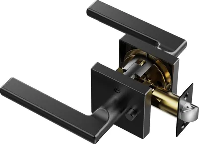 Obrázok produktu pre Vnútorná kľučka – čierna – zliatina zinku – pre dvere s hrúbkou 35–45 mm – funkcia súkromia