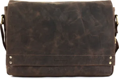 Produktbild von bruno banani Leder Laptoptasche Umhängetasche mit Laptopfach Crossbody Bag Brown braun