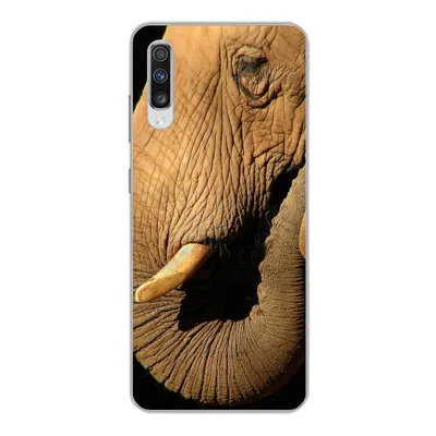 Produktbild von MuchoWow® Handyhülle Schutzhülle Hülle für Samsung Galaxy A70 Elefant - Tiere - Nahaufnahme - Schwarz Silikon Softcase Handy Hülle - Schutzhaube