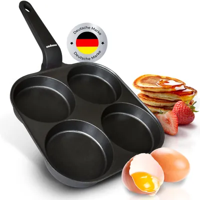 endusor Spiegeleipfanne für alle Herdarten zum Braten von Spiegeleiern, Bratpfanne für Eier