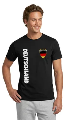 Produktbild von Spreadshirt Deutschland Fan Shirt Männer T-Shirt, L, Schwarz