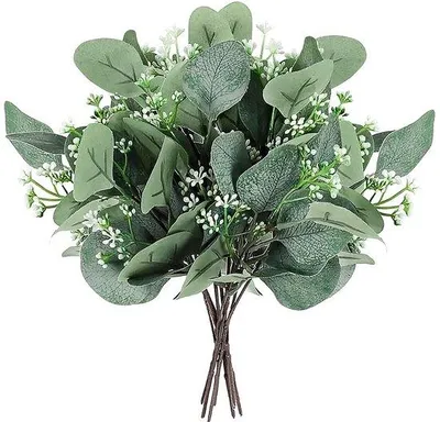 Produktbild von Eucalyptus-Blätter-Takken, Bulk, Grüne Blätter, Silberner Eucalyptus, Dekoration für Heim, Büro und Hochzeit