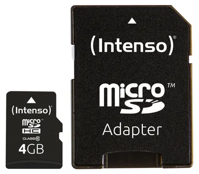Image de Intenso Class 10 - Carte mémoire flash (adaptateur microSDHC/SD inclus) - 4 Go - Class 10 - microSDHC