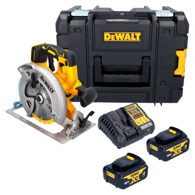 Zdjęcie produktu dla Akumulatorowa pilarka tarczowa DeWalt DCS 570 M2T 18 V 184 mm bezszczotkowa + 2x akumulator 4,0 Ah + ładowarka + TSTAK
