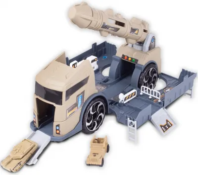 Produktbild von Malplay Spielzuegarmee Truck Lkw Mit Raketenwerfer Und Autos Ab 3 Jahren