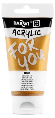 Produktbild von Acrylfarbe DARWI Acryl 75 ml - Metallic Gold