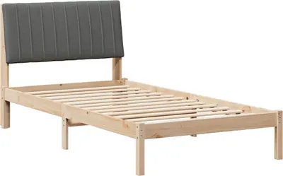 Obrázok produktu pre vidaXL Rám postele s čelom hnedý 100 x 200 cm z masívneho borovicového dreva