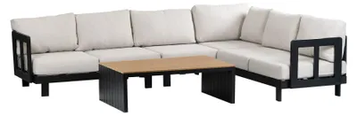 Produktbild von Ecklounge-Set Tulum | 5-teilig | Schwarz