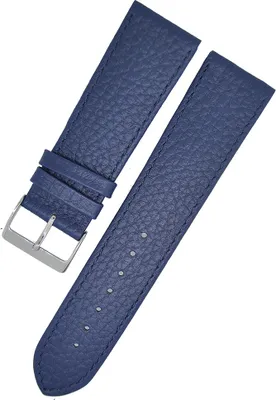 Produktbild von Uhrenarmband Kalbsleder blau 20mm Ton in Ton Dornschließe