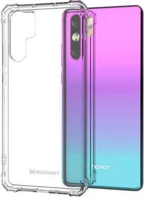 Image de Housse blindée Bumper Wozinsky Armor Housse de protection compatible avec le Huawei P30 Pro Housse en silicone Accessoire de poche Coque blindée en Transparent