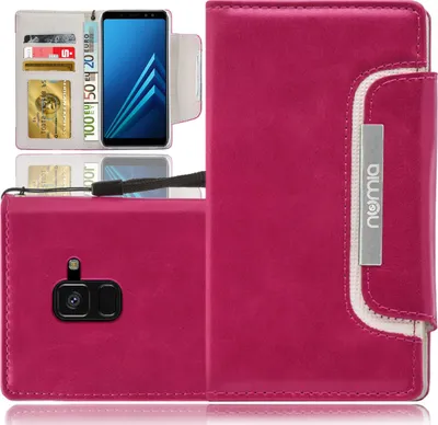 Produktbild von Samsung Galaxy A8 Plus (2018) numia Bookstyle Pink-Weiss