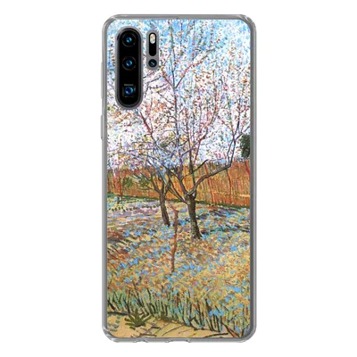 Produktbild von MuchoWow® Handyhülle Schutzhülle Hülle für Huawei P30 Pro Blühender Pfirsichbaum - Vincent van Gogh Silikon Softcase Handy Hülle - Schutzdeckel