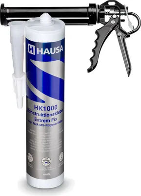 Produktbild von HAUSA High-Tack Montagekleber HK1000 400 kg/10cm? + Kartuschenpresse 1 x 290ml