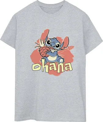 Produktbild von Disney - "Ohana" T-Shirt für Damen BI30198 (S) (Grau)