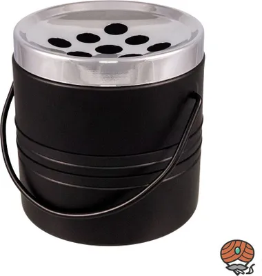 Produktbild von Hauser Metall Aschenbecher, Black Rubber, Chrom/Schwarz, 9cm