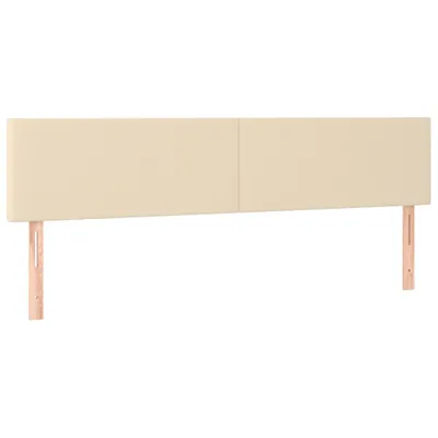 Image de vidaXL Têtes de lit 2 pcs. Crème 100x5x78/88 cm Tissu