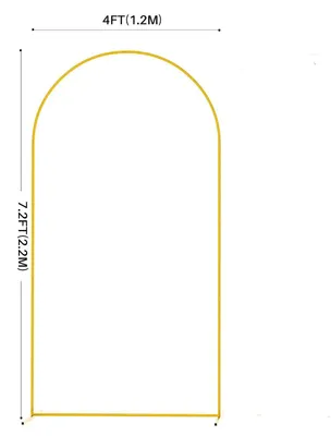Zdjęcie produktu dla Metalowa dekoracja do ceremonii ślubnej – stojak na tło o wymiarach 120 x 220 cm – prostokątna dekoracja z balonów – wolnostojąca konstrukcja – idealna na wesele, urodziny, imprezy