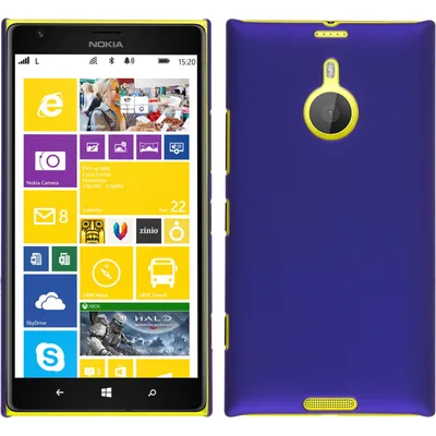 Produktbild von PhoneNatic Case kompatibel mit  Nokia Lumia 1520 - Hülle lila gummiert Hard-case + 2 Schutzfolien