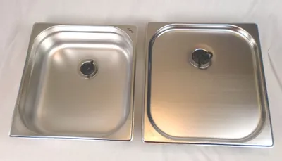 Immagine prodotto di lavello doppio in acciaio inox da 1 1/2" con gocciolatoio T 200 mm Lavello 1.2