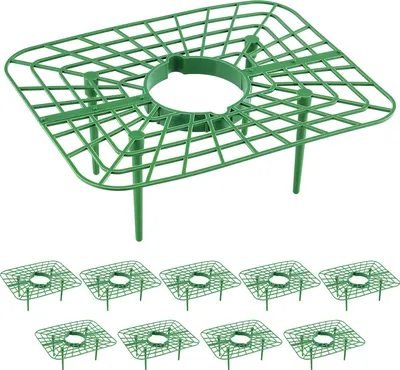 Produktbild von Erdbeerständer - Quadratischer Palettenständer - Fallschutz-Gartenständer - Grün