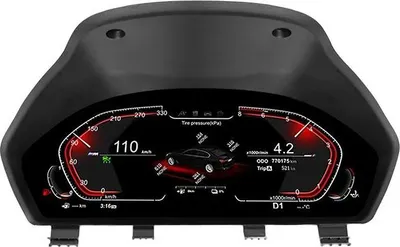 Productafbeelding van LCD-dashboardpaneel, compatibel met BMW 3-serie F30-F35, 12,3 inch, resolutie 1920 x 720, zwart