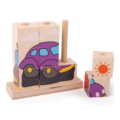 Produktbild von Bigjigs Baby Einsetzbare Würfel Fahrzeuge