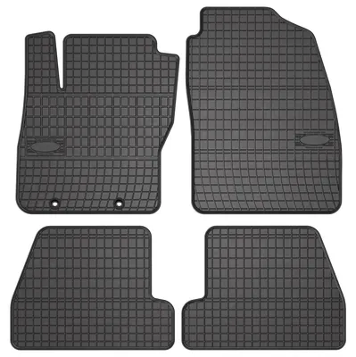 Produktbild von Gummi-Fußmatten für Ford Focus MK2 2004-2011 (Kombi/Limousine/Schrägheck) – 4-tlg, Schwarz, passgenau – Wielganizator SolidPRO